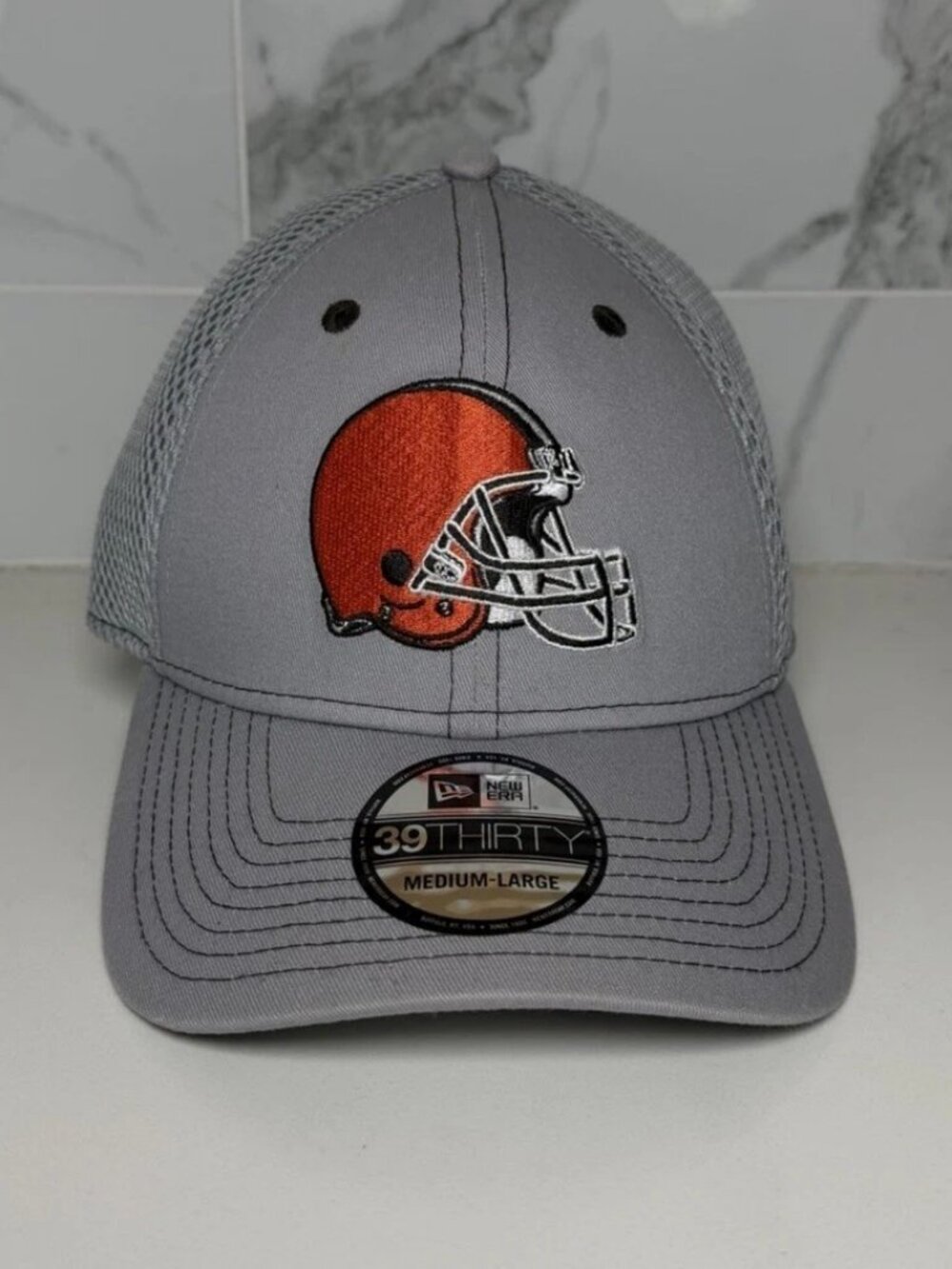 Cleveland Browns New Era 39THIRTY Fitted Silver Gray M/L